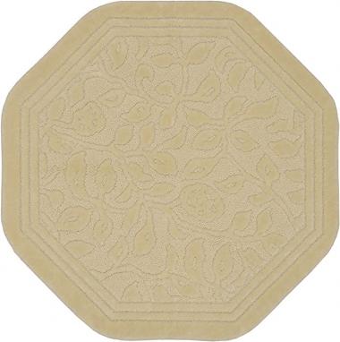 Mohawk Home Wellington Bath Mat, 4' OCTAGON, Ivory/White