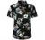 JOGAL Women's Floral Blouse Casual Button Down Short Sleeve Aloha Hawaiian Shirt