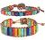 Plumiss 7 Chakra Bracelets for Women Boho Handmade Natural Jasper Stone Healing Energy Bead Leather Wrap Bracelet Jewelry Collection