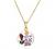 Amazon Collection Sterling Silver Pressed Flower Round Pendant Necklace, 16"