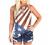 Halter Tank Tops for Women Fashion 2022 Summer Tops Sleeveless Shirts Striped Ombre Cutout Camis Blouse Casual T-Shirt