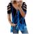 Smooto Womens Summer Tops Zipper V-Neck Short Sleeve Tank Tops Casual Print T-shirt Women Sumemr Blouses