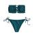 ZAFUL Womens 2 Pieces Bandeau Bikini Set Ruffle Lace up Padded Swimsuits