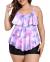 Yonique Womens Plus Size Tankini Swimsuits with Shorts Flounce Two Piece Bathing Suit Floral Printed Swimwear