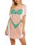 Ekouaer Women's Bikini Shirt Cover Up Short Sleeve Cute Bikini Print Cover-Up Baggy T Shirt Dress Fun Wear