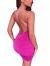 Eliacher Backless Dress Women's Spaghetti Strap Sexy Clubwear Bodycon Mini Dress