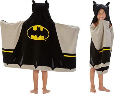 Franco Kids Bath and Beach Soft Cotton Terry Hooded Towel Wrap, 24" x 50", Batman