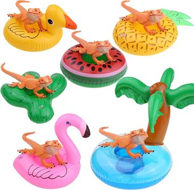 YUYUSO 6 Pack Bearded Dragon Lizard Bathe Float Bathtub Toy Enjoy The Bath Time with Bearded Dragon