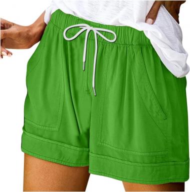 Shorts for Women 2024 Summer Trendy Vacation Drawstring Shorts with Pockets Casual Loose Comfy Beach Stretch Clothes