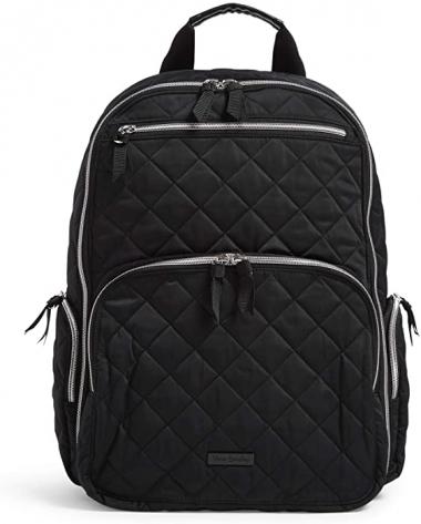 Vera Bradley Women's Performance Twill Commuter Backpack, Black, One Size