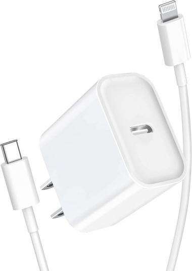 [Apple MFi Certified] iPhone Fast Charger, DESOFICON 20W PD Power Type-C Rapid Wall Charger with 6FT USB-C to Lightning Quick Charging Sync Cable for iPhone 14 13 12 11 Pro Max/XS/XR/X/8/iPad/AirPods