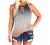 Womens Tops Summer Halter Cutout Front Sleeveless Tank Tops Trendy Ombre Sunflower Graphic Tee Shirts Camisole Blouses