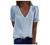 Womens Summer Long Sleeve V Neck Chiffon T Shirts Vintage Lace Pom Pom Blouses Office Work Tops Casual Flowy Tunics