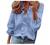 Womens Shirts V Neck Short/Long Sleeve Button Down Casual Blouses Plus Size Tops Dressy Office Business Work Shirt Top