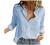 Womens Dressy Office Business Work Shirt Top Shirts V Neck Short/Long Sleeve Button Down Blouses Casual Plus Size Tops