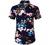 JOGAL Women's Floral Blouse Casual Button Down Short Sleeve Aloha Hawaiian Shirt