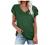 Womens Tops Casual Lace Trim Petal Sleeve Blouse Summer Loose Shirt V Neck Tunic Top Floral Print Blouse for Women