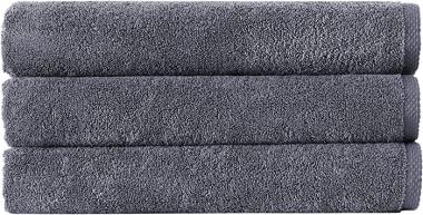 Classic Turkish Towels - Luxury Bath Towels, 100% Turkish Cotton, Thick and Absorbent Extra Large Bathroom Towels, Arsenal Collection, 3-Piece Set - 30 x 60 Inches (Grey)