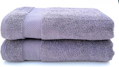 Quality Turkish Towels - 100% Turkish Cotton, Ultra-Soft, Fluffy, Absorbent, Durable, Eco-Friendly, Luxurious - Machine Washable (2 pcs Bath Towel Set, Pastel Plum)