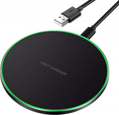 Wireless Charger, 20W Max Fast Wireless Charging Pad Compatible with Samsung Galaxy S22, S22 Ultra, S21, S21 Ultra, S20, S20 fe, Note20, LG, iPhone 12/11 (Qi Charger)