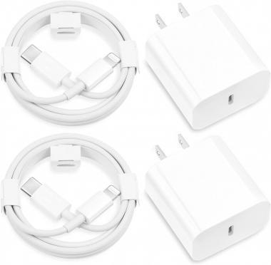 iPhone Fast Charger,【Apple MFi Certified】 2Pack 20W Type C Fast Charging Block with 6FT USB C to Lightning Cable Cord Compatible with iPhone 14/13/12/11/Pro/Pro Max/11/Xs Max/XR/X,iPad