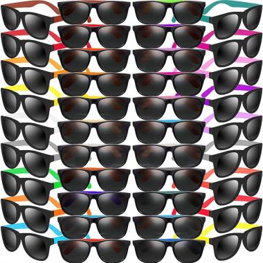 Neon Sunglasses Party Favors Bulk, Kid Neon Party Sunglasses 80's 90's Colorful Novelty Sun Glasses for Teen Adult