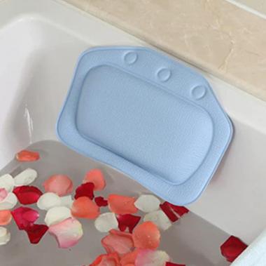 ZYQDRZ Bath Pillows are Soft, Waterproof Bath Tubs, Non-Slip Head Cushions, Relaxing Sponge Pillows with Suction Cups Help Head and Shoulder,C