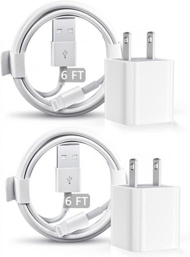 iPhone Charger,[Apple MFi Certified] 2Pack Apple Chargers Fast Quick Charging Travel Cube Block Long 6FT Lightning Cable Cord USB Wall Adapter for iPhone 14 Pro/13/12/11/10/XS Max/XR/X/8/8 Plus/7/6/SE