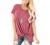 SAMPEEL Women's Casual Shirts Twist Knot Tunics Tops