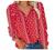 SNKSDGM Womens Casual Boho Floral Print V Neck Long Sleeve Loose Blouses Shirts Summer Babydoll Peplum Tops with Drawstring