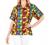 LA LEELA Women's Vacation Camp Blouse Top Hawaiian Shirt