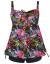 Septangle Women Plus Size Bathing Suits Paisley Print Two Piece Swimsuit Tankini Swimwear