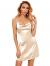 SOLY HUX Women's Spaghetti Strap Cowl Neck Satin Short Slip Dress