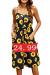 Halife Womens Summer Dresses Casual Spaghetti Strap Floral Button Down Swing Midi Dress with Pockets