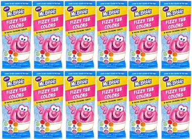 Mr. Bubble Fizzy Tub Colors (12 Packets, 9 Tablets Each)