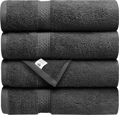 Asiatique Linen – 27 x 54 Inch Premium Luxury 700 GSM Large Bath Towels for Bathroom - 100% Cotton Bathroom Towels (4 Pack) – Ultra-Soft & Durable Quick Dry Hotel Shower Towels – Bath Towel Set