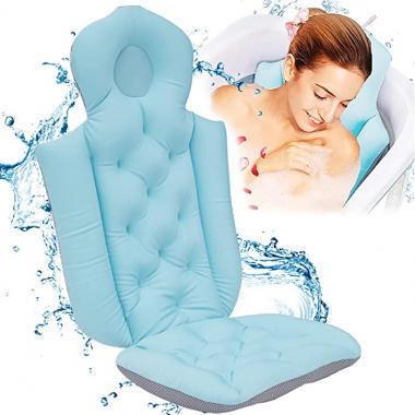 JaidWefj Bath Pillow Full Body,Soft Non-Slip Spa Bath Mattress,Bath Cushion for Tub,for Perfect Head, Neck, Back and Shoulder Support