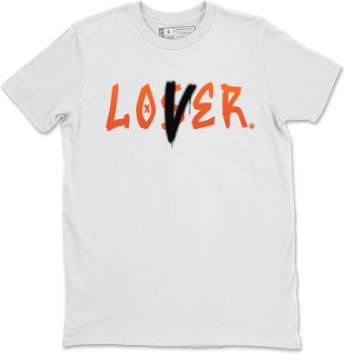 365 Printing Loser Lover 1 Electro Orange Design Sneaker Matching T-Shirt