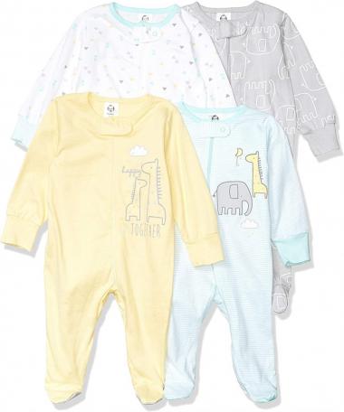 Gerber baby-girls 4 Pack Sleep 'N Play Footie