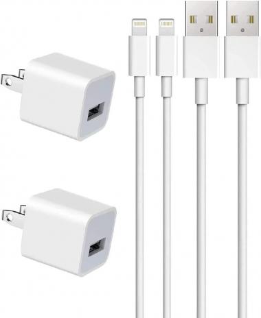 iPhone Charger, 6.6ft Fast Charging Data Sync Cord with USB Wall Charger Travel Plug Compatible iPhone 13 12 Mini 11 Pro Max XS XR X 8 7 6s 6 Plus SE 5s 5