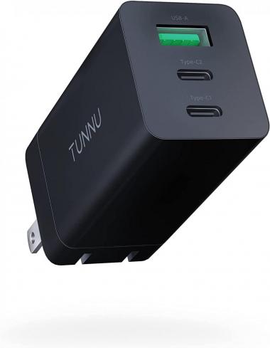 65W USB C Charger: TUNNU GaN Charger - Usbc Charger Block - Type C Wall Charger - Foldable Multi Charger USB C for MacBook Pro/Air iPad Pro Galaxy S20/S10 Dell XPS 13 Note 20/10+ iPhone 13/Pro Pixel