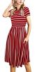 Simier Fariry Womens Modest Teacher Midi Casual Dress with Pockets