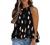 Womens Summer Tops 2022 High Neck Summer Boho Floral Halter Tank Tops Babydoll Ruffled Flowy Sleeveless Shirts Blouses