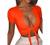 BORIFLORS Women's Sexy Tie Up Crop Top Short Sleeve Deep V Neck Casual Basic T Shirt