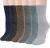 Pack of 5 Womens Winter Socks Warm Thick Knit Wool Soft Vintage Casual Crew Socks Gifts