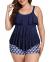 Yonique Womens Plus Size Tankini Swimsuits with Shorts Flounce Two Piece Bathing Suit Floral Printed Swimwear