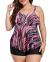 Yonique Womens Plus Size Tankini Swimsuits with Shorts Flounce Two Piece Bathing Suit Floral Printed Swimwear