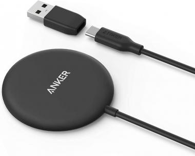 Anker Magnetic Wireless Charger, 5ft USB-C Cable with Detachable USB-A Connector, PowerWave Magnetic Pad Slim Only for iPhone 13/13 Pro / 13 Pro Max / 13 Mini/iPhone 12/12 Pro (No AC Adapter)