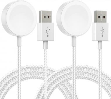 for Apple Watch Charger,2 Pack 3.3ft/1m Braided Nylon Fast Magnetic Charging Cord for Apple Watch Series 7/6/5/4/3/2/1/se Portable Wireless Charger