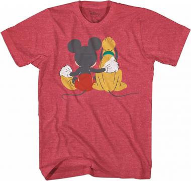 Disney Mickey and Pluto Best Friends Adult T-Shirt